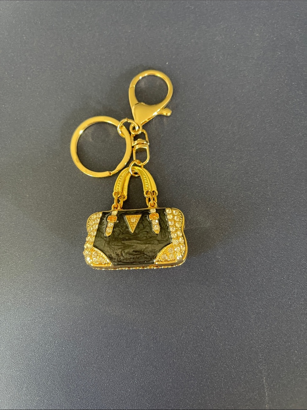 Gold and Black Purse Keychain Charm - Designer Style New